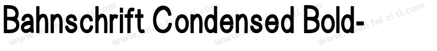 Bahnschrift Condensed Bold字体转换